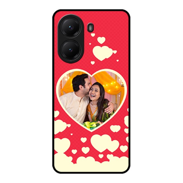 Poco X7 Pro 5G Custom Glass Phone Case - Love Symbols Phone Cover Design
