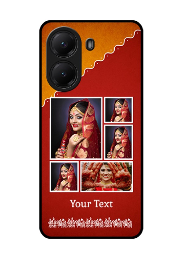 Poco X7 Pro 5G Custom Glass Phone Case - Wedding Pic Upload Design