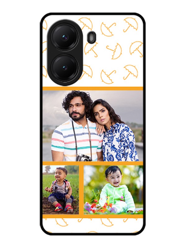 Custom Poco X7 Pro 5G Custom Glass Phone Case - Yellow Pattern Design