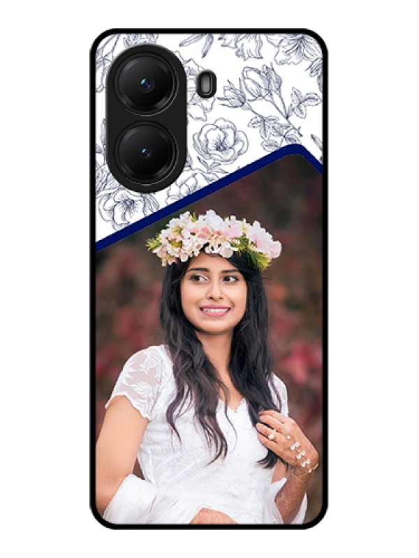 Custom Poco X7 Pro 5G Custom Glass Phone Case - Classy Floral Design