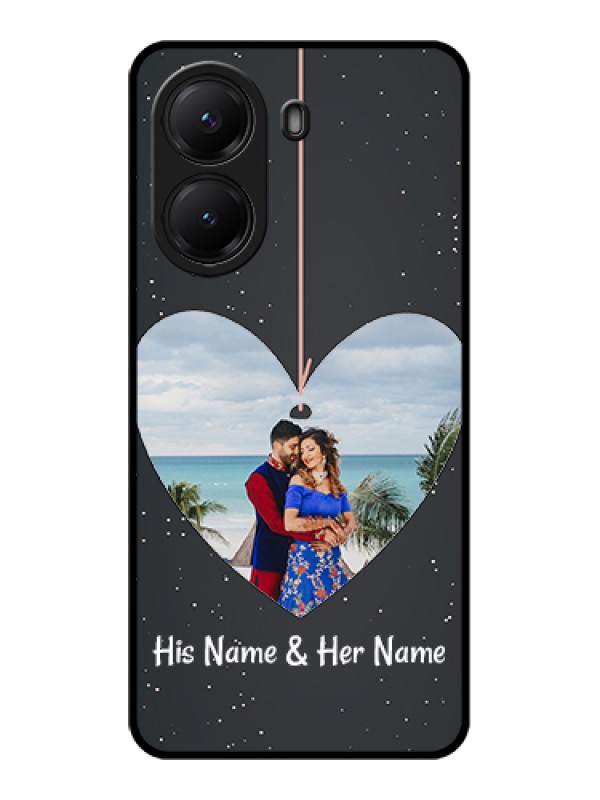 Custom Poco X7 Pro 5G Custom Glass Phone Case - Hanging Heart Design