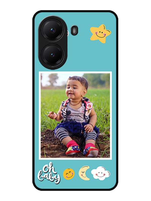 Custom Poco X7 Pro 5G Custom Glass Phone Case - Smiley Kids Stars Design