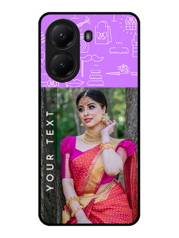 Custom Poco X7 Pro 5G Custom Glass Phone Case - Birthday Icons Design