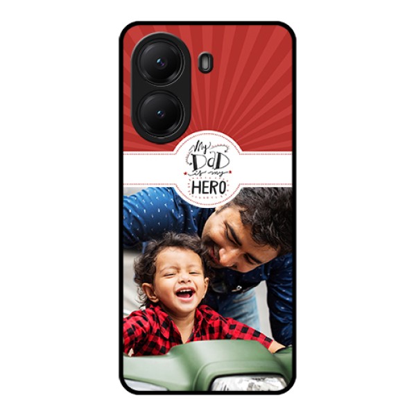 Poco X7 Pro 5G Custom Glass Phone Case - My Dad Hero Design