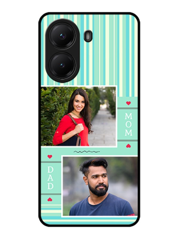 Custom Poco X7 Pro 5G Custom Glass Phone Case - Mom & Dad Pic Design