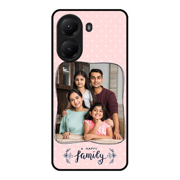 Poco X7 Pro 5G Custom Glass Phone Case - Family With Dots Design