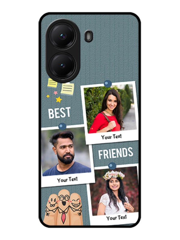 Custom Poco X7 Pro 5G Custom Glass Phone Case - Sticky Frames And Friendship Design