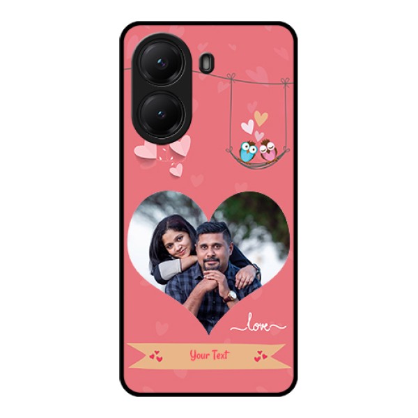 Poco X7 Pro 5G Custom Glass Phone Case - Peach Color Love Design Poco X7 Pro 5G Custom Glass Phone Case - Peach Color Love Design