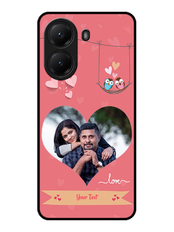 Custom Poco X7 Pro 5G Custom Glass Phone Case - Peach Color Love Design