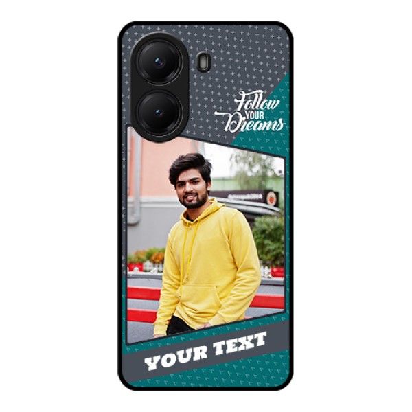 Poco X7 Pro 5G Custom Glass Phone Case - Background Pattern Design With Quote