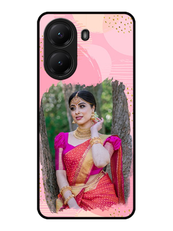 Custom Poco X7 Pro 5G Custom Glass Phone Case - Gold Glitter Splash Design