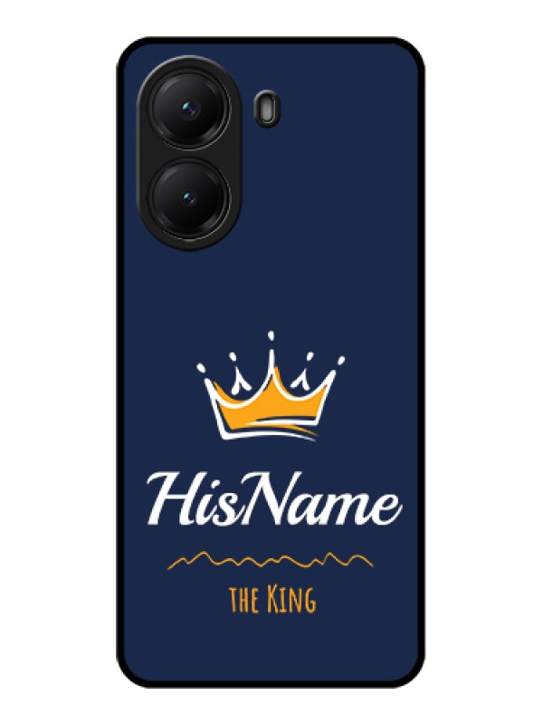 Custom Poco X7 Pro 5G Custom Glass Phone Case - King With Name Design