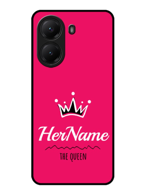 Custom Poco X7 Pro 5G Custom Glass Phone Case - Queen With Name Design