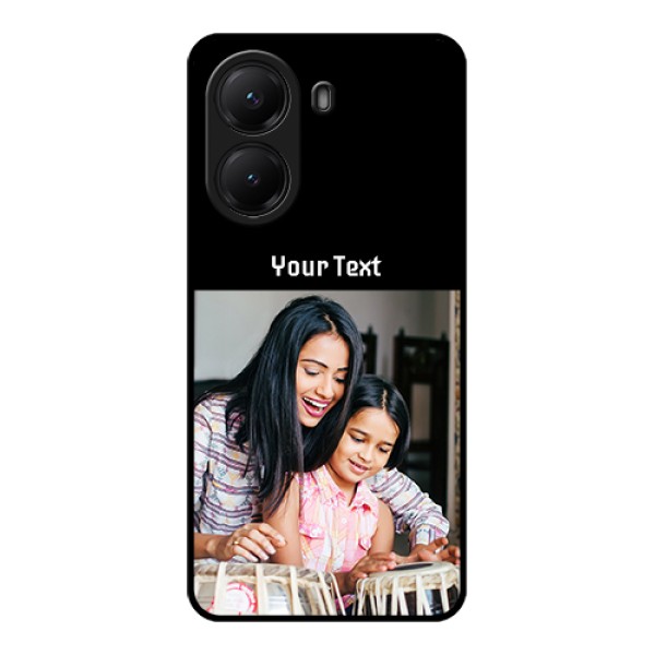 Poco X7 Pro 5G Custom Glass Phone Case - Photo With Name Design