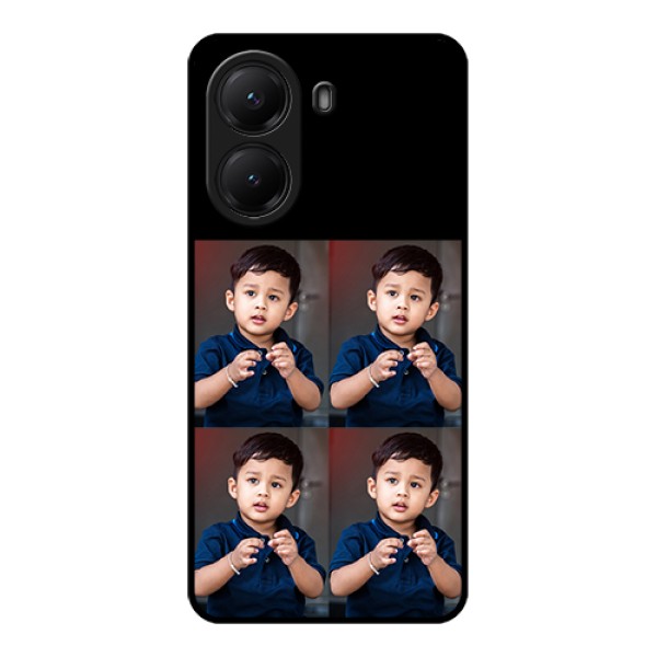 Poco X7 Pro 5G Custom Glass Phone Case - 4 Image Holder Design