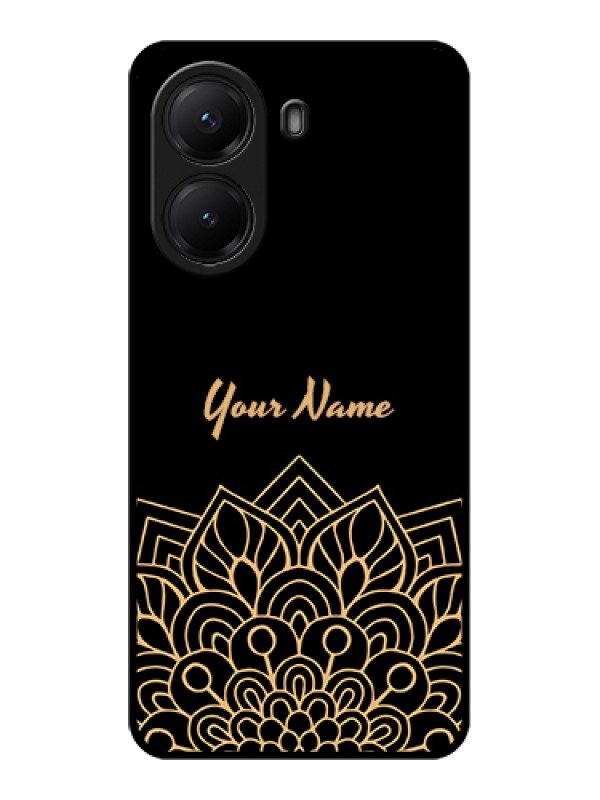 Custom Poco X7 Pro 5G Custom Glass Phone Case - Golden Mandala Design