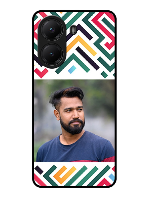 Custom Poco X7 Pro 5G Custom Glass Phone Case - Colorful Maze Pattern Design