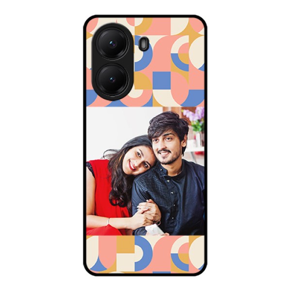 Poco X7 Pro 5G Custom Glass Phone Case - Semi - Circle Maze Pattern Design Poco X7 Pro 5G Custom Glass Phone Case - Semi - Circle Maze Pattern Design