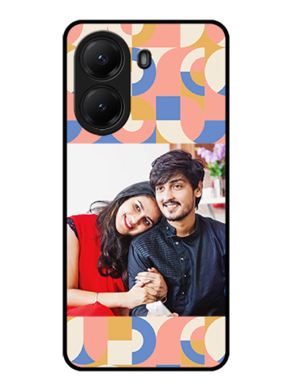 Custom Poco X7 Pro 5G Custom Glass Phone Case - Semi - Circle Maze Pattern Design