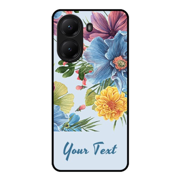 Poco X7 Pro 5G Custom Glass Phone Case - Stunning Watercolored Flowers Painting Design Poco X7 Pro 5G Custom Glass Phone Case - Stunning Watercolored Flowers Painting Design