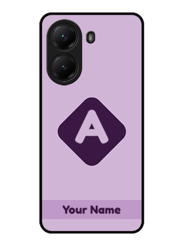 Custom Poco X7 Pro 5G Custom Glass Phone Case - Custom Letter In Curved Badge Design