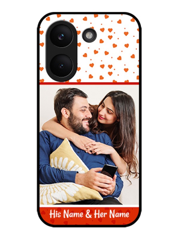 Custom Poco X8 Pro 5G Custom Glass Phone Case - Orange Love Symbol Design