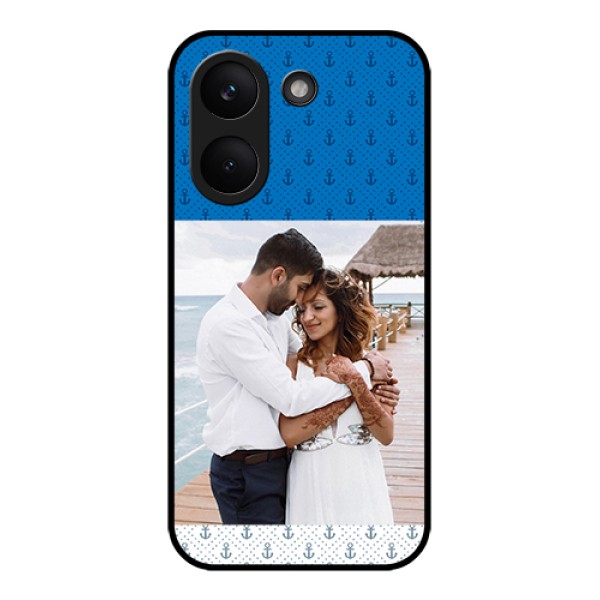 Poco X8 Pro 5G Custom Glass Phone Case - Blue Anchors Design