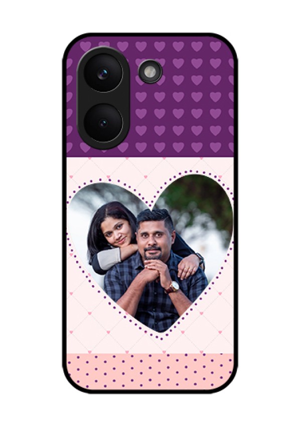 Poco X8 Pro 5G Custom Glass Phone Case - Violet Love Dots Design