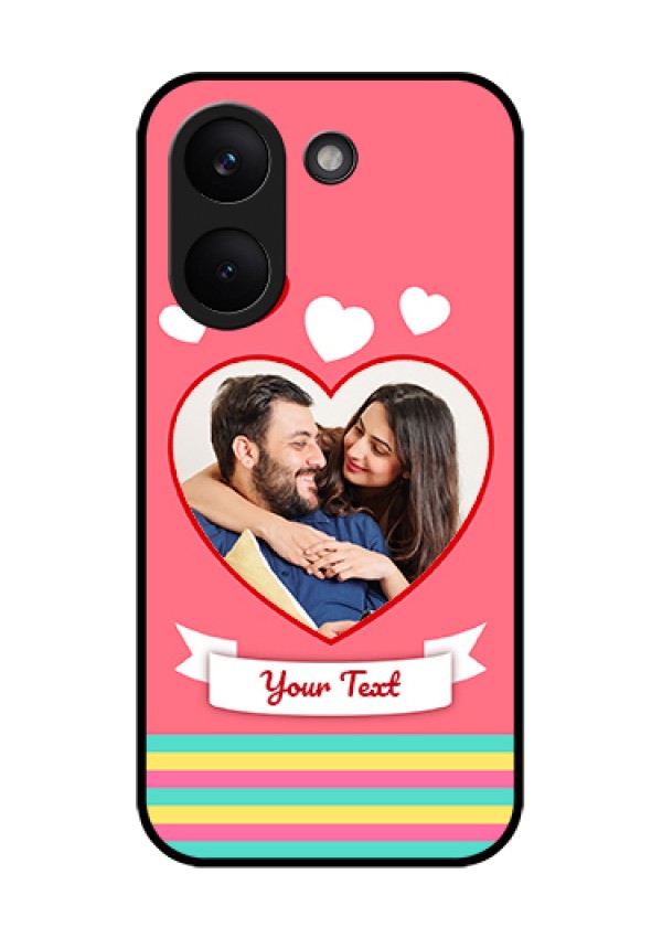Poco X8 Pro 5G Custom Glass Phone Case - Love Shapes Doodle Design