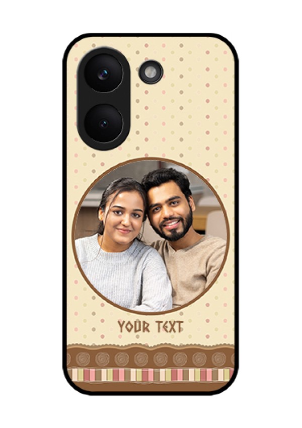 Poco X8 Pro 5G Custom Glass Phone Case - Brown Dotted Mobile Case Design
