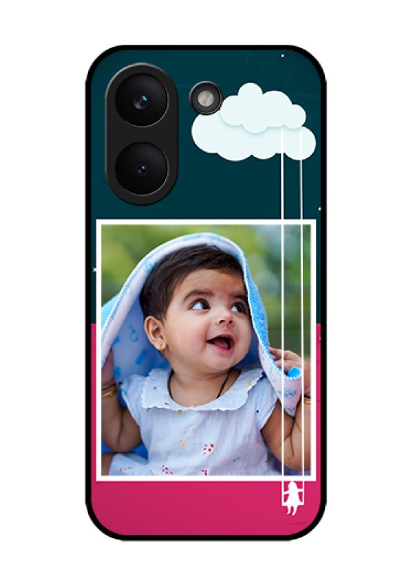 Poco X8 Pro 5G Custom Glass Phone Case - Cute Girl With Cloud Design