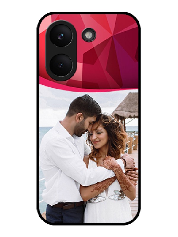Custom Poco X8 Pro 5G Custom Glass Phone Case - Red Abstract Design