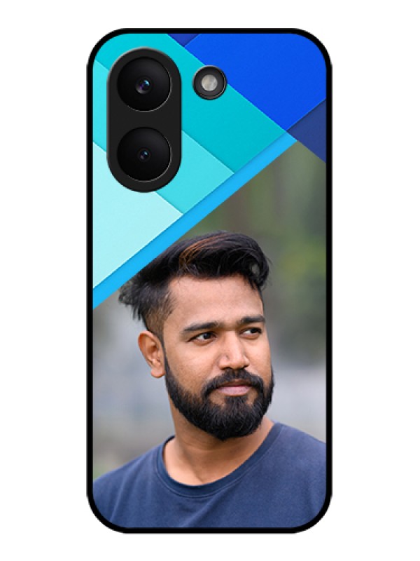 Custom Poco X8 Pro 5G Custom Glass Phone Case - Blue Pattern Design