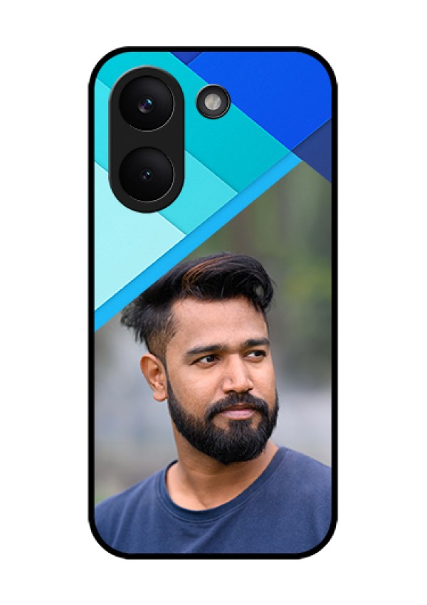 Poco X8 Pro 5G Custom Glass Phone Case - Blue Pattern Design