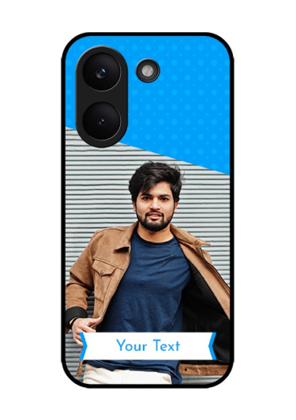 Poco X8 Pro 5G Custom Glass Phone Case - Simple Blue Color Design