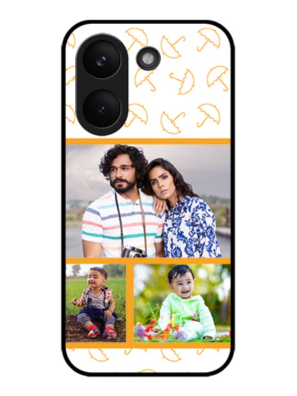 Custom Poco X8 Pro 5G Custom Glass Phone Case - Yellow Pattern Design