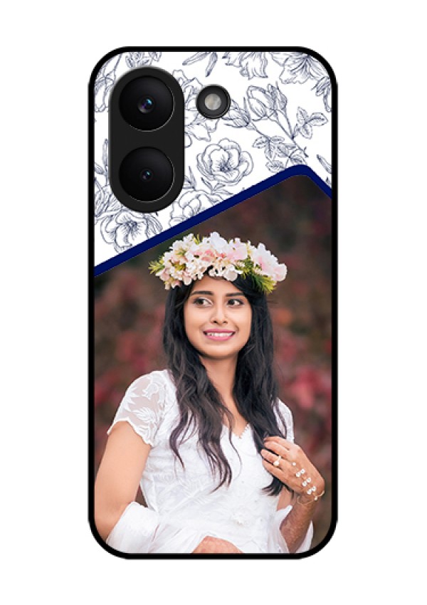 Poco X8 Pro 5G Custom Glass Phone Case - Classy Floral Design