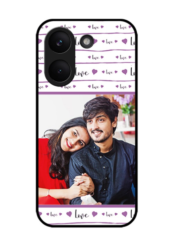 Poco X8 Pro 5G Custom Glass Phone Case - Couples Heart Design