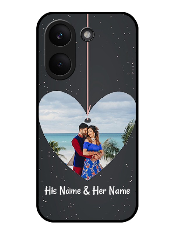 Custom Poco X8 Pro 5G Custom Glass Phone Case - Hanging Heart Design