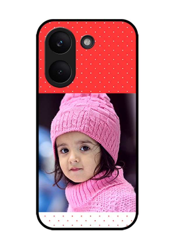 Poco X8 Pro 5G Custom Glass Phone Case - Red Pattern Design
