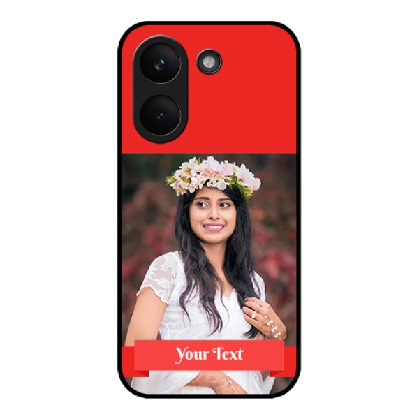 Poco X8 Pro 5G Custom Glass Phone Case - Simple Red Color Design