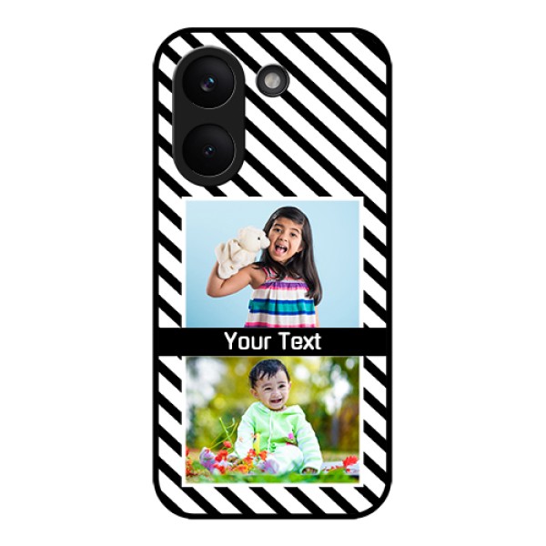 Poco X8 Pro 5G Custom Glass Phone Case - Black And White Stripes Design Poco X8 Pro 5G Custom Glass Phone Case - Black And White Stripes Design