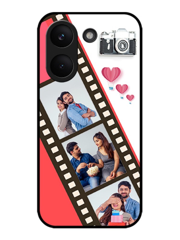 Custom Poco X8 Pro 5G Custom Glass Phone Case - 3 Image Holder With Film Reel