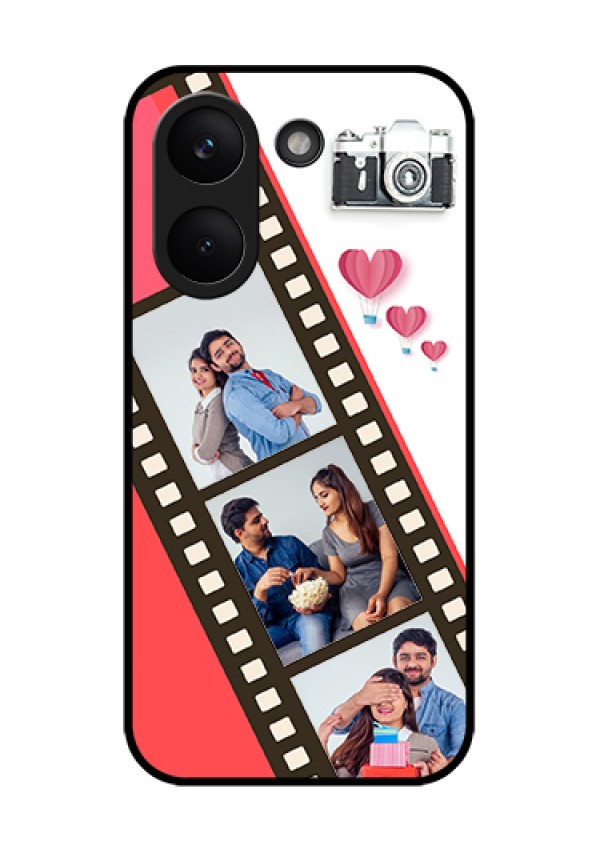Poco X8 Pro 5G Custom Glass Phone Case - 3 Image Holder With Film Reel