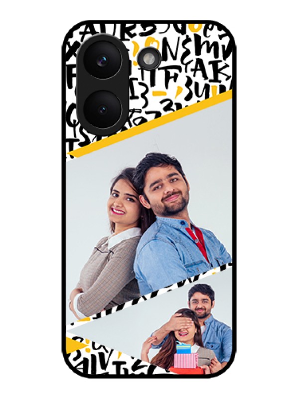 Custom Poco X8 Pro 5G Custom Glass Phone Case - Letters Pattern Design