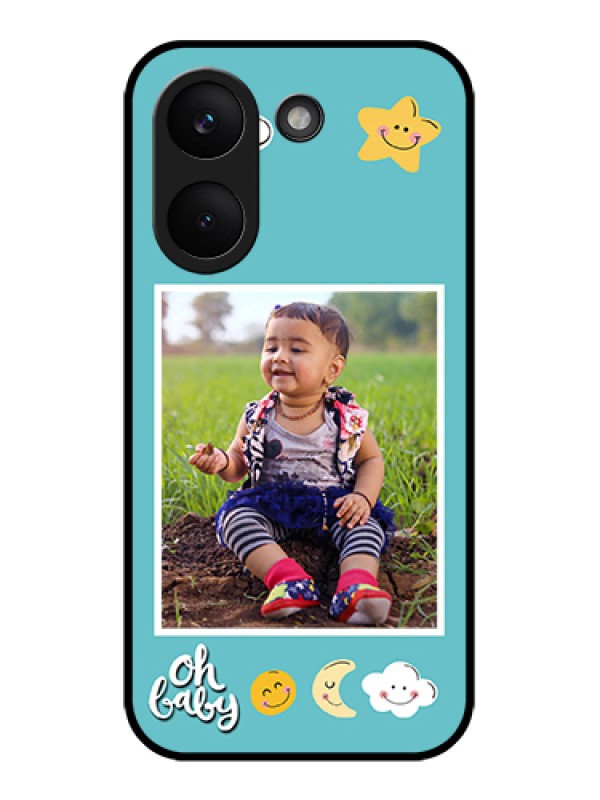 Custom Poco X8 Pro 5G Custom Glass Phone Case - Smiley Kids Stars Design