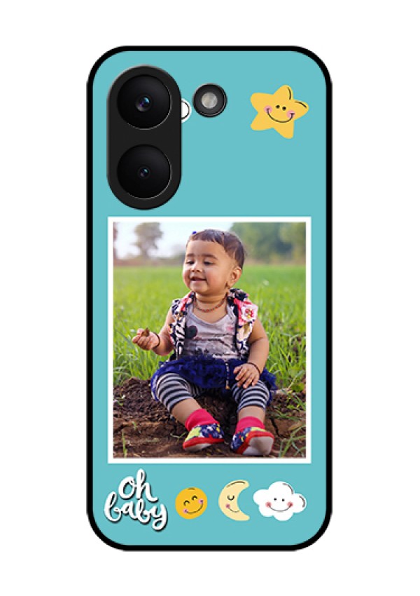 Poco X8 Pro 5G Custom Glass Phone Case - Smiley Kids Stars Design