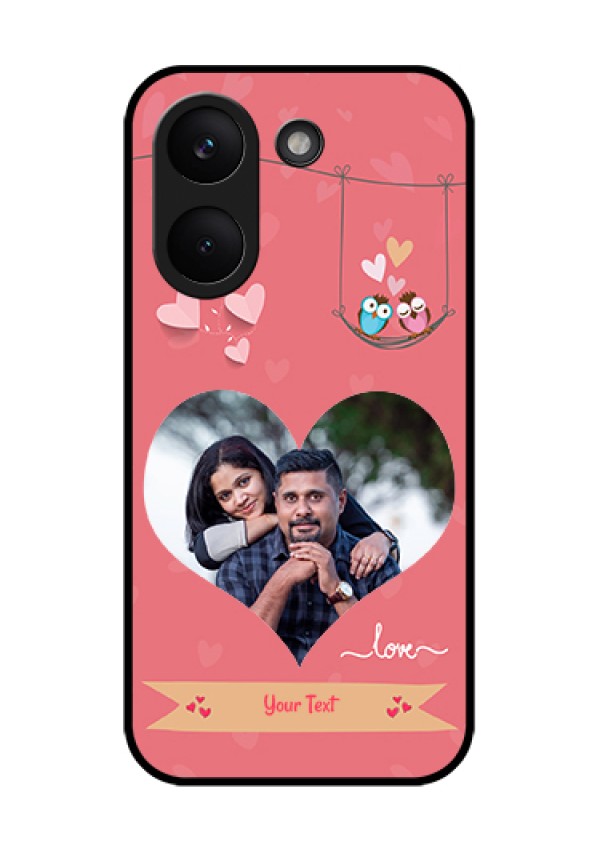 Poco X8 Pro 5G Custom Glass Phone Case - Peach Color Love Design