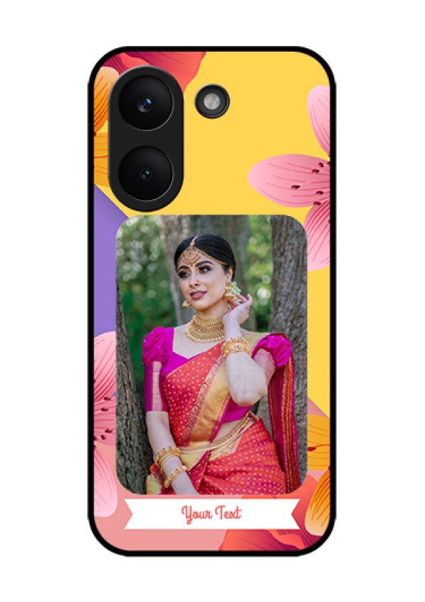Poco X8 Pro 5G Custom Glass Phone Case - 3 Image With Vintage Floral Design