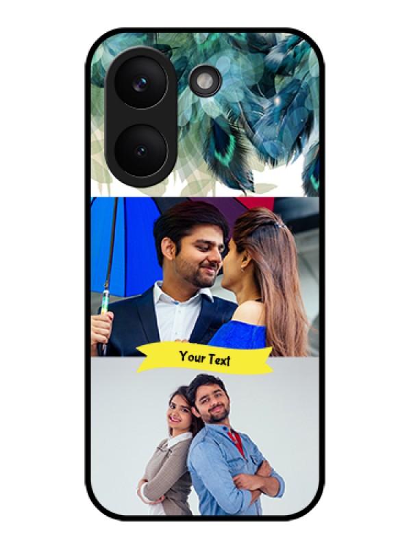 Custom Poco X8 Pro 5G Custom Glass Phone Case - Image With Boho Peacock Feather Design